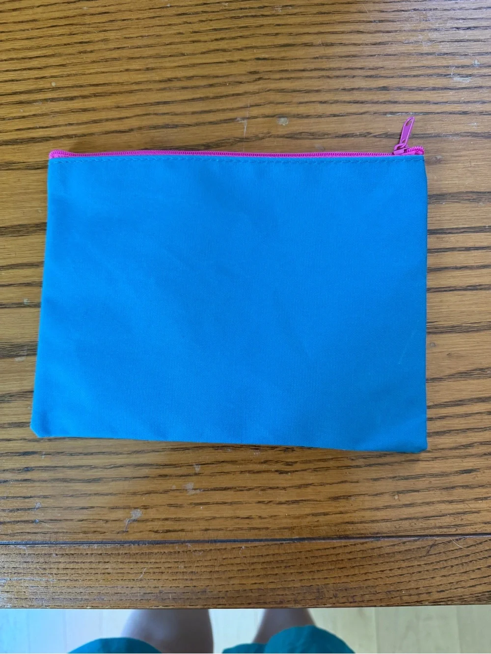 Birchbox NWOT Cosmetic Makeup Bag Pouch Aqua Pink Zip Travel Organizer